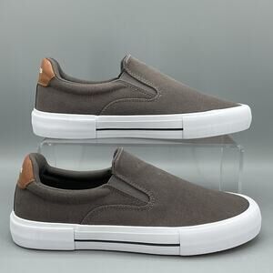 NEW Levi’s Men’s Wes Slip on Canvas Sneakers Charcoal Size 8M
